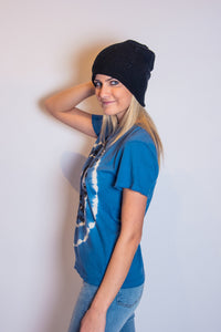 ribbed knit beanie with destruction-Gifts - Accessories