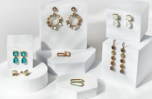 Theia Jewelry swarovski rock crystal statement stud earrings-