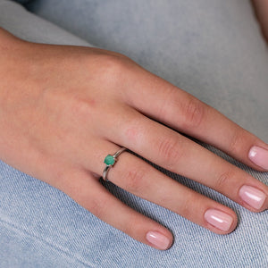 -Gifts - AccessoriesSilver,  sterling silver and Colombian emerald solitaire ring