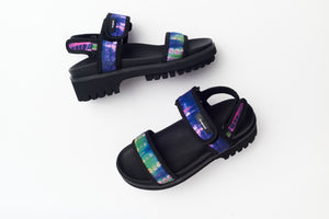 Desigual, neoprene purple tie-dye trekking sandals-Accessories